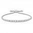 Diamond Bolo Bracelet 2 ct tw Round-cut 14K White Gold