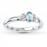 Stackable Ring Aquamarine Sterling Silver