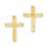 Cross Earrings 14K Yellow Gold