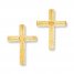 Cross Earrings 14K Yellow Gold