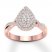 Diamond Engagement Ring 3/8 ct tw Round-cut 10K Rose Gold