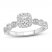 Diamond Engagement Ring 1/2 ct tw Round-cut 10K White Gold