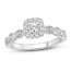 Diamond Engagement Ring 1/2 ct tw Round-cut 10K White Gold