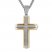 Men's Diamond Cross Necklace 1/10 ct tw Stainless Steel 22"