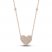 Diamond Heart Necklace 1/3 ct tw Round-cut 10K Rose Gold 18"