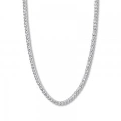 20" Curb Chain 14K White Gold Appx. 6.7mm