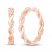 Circle of Gratitude Diamond Hoop Earrings 1/4 ct tw Round-cut 10K Rose Gold