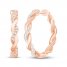 Circle of Gratitude Diamond Hoop Earrings 1/4 ct tw Round-cut 10K Rose Gold