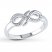 Infinity Symbol Ring 1/15 ct tw Diamonds Sterling Silver