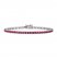 Lab-Created Ruby Line Bracelet Sterling Silver 7.25"