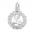 Letter L Charm Sterling Silver