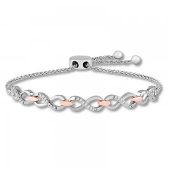 Diamond Infinity Bracelet 1/4 ct tw Sterling Silver/10K Gold