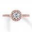 Previously Owned Diamond Engagement Ring 5/8 cttw Round-cut 14K Two-Tone Goldd