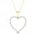 Diamond Heart Necklace 1/4 ct tw Round-Cut 10K Yellow Gold 18"