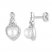 Cultured Pearl Earrings 1/10 ct tw Diamonds Sterling Silver