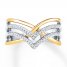 Diamond Ring 1/6 ct tw Round-cut Sterling Silver/10K Gold