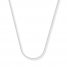 Wheat Chain Necklace 14K White Gold 20" Length