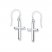 Cross Earrings 14K White Gold