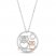 Hallmark Diamonds Owl Necklace 1/20 ct tw 10K Rose Gold Sterling Silver 18"