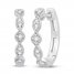 Diamond Twist Hoop Earrings 10K White Gold