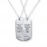 Dog Tag Commitment Necklace Set Sterling Silver