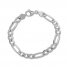 8" Figaro Link Bracelet 14K White Gold Appx. 3.9mm