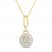 Diamond Necklace 1/4 ct tw Round-cut 10K Yellow Gold 18"