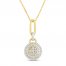 Diamond Necklace 1/4 ct tw Round-cut 10K Yellow Gold 18"