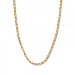 24" Textured Rope Chain 14K Yellow Gold Appx. 4.4mm