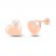 Diamond Heart Earrings 1/20 ct tw Round-cut 10K Rose Gold