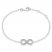 Infinity Bracelet White Lab-Created Sapphire Sterling Silver 7.5"