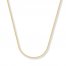 Wheat Chain Necklace 14K Yellow Gold 18" Length