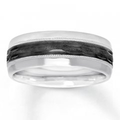 Men's Wedding Band Sterling Silver 8mm