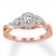 Diamond Engagement Ring 1/2 ct tw Round-cut 10K Rose Gold