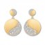 Diamond Circle Drop Earrings 1/2 ct tw Round 10K Yellow Gold