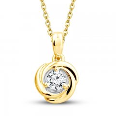 Center of Me Diamond Necklace 1/4 ct tw 10K Yellow Gold 18"