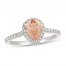 Le Vian Morganite Ring 1/3 ct tw Diamonds 14K Vanilla Gold