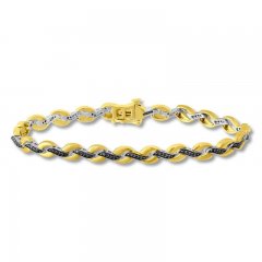 Diamond Infinity Bracelet 1/3 ct tw Sterling Silver/10K Gold