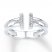 Midi Ring Diamond Accents Sterling Silver