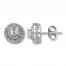 Previously Owned Diamond Earrings 1 ct tw Round-Cut 14K White Gold