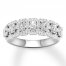 Emerald-cut Diamond Anniversary Band 1-1/3 ct tw 14K White Gold