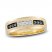 Men's Black & White Diamond Wedding Band 1/4 ct tw Round-cut 10K Yellow Gold