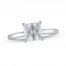 Lab-Created Diamonds by KAY Solitaire Ring 1-1/2 ct tw Princess-Cut 14K White Gold