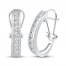 Diamond Hoop Earrings 1/2 ct tw 10K White Gold