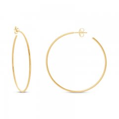 Hoop Earrings 14K Yellow Gold 40mm