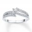 Diamond Promise Ring 1/5 ct tw Round-cut Sterling Silver