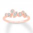 Diamond Geometric Ring 1/6 ct tw Round-cut 10K Rose Gold