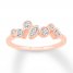 Diamond Geometric Ring 1/6 ct tw Round-cut 10K Rose Gold