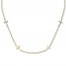 Diamond Cross Choker Necklace 1/10 ct tw 10K Yellow Gold Adj.