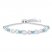 Infinity Bolo Bracelet Blue Topaz Sterling Silver